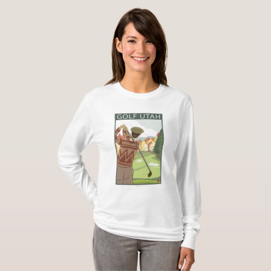 Golfer SceneUtah T-shirt (Voorkant volledig)