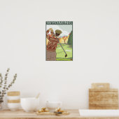 Golfer SceneWyoming Poster (Keuken)