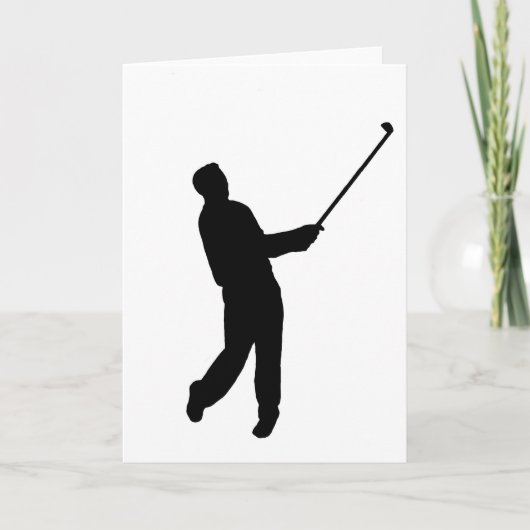 Golfer silhouet kaart (Voorkant)