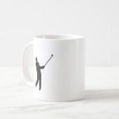 Golfer silhouet koffiemok (Voorkant links)