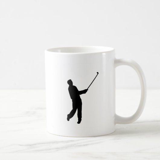 Golfer silhouet koffiemok (Rechts)