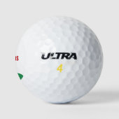 Golfer silhouet op de groene aangepaste golfballen (Logo)