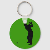 golfer silhouet sleutelhanger (Voorkant)