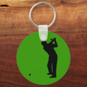 golfer silhouet sleutelhanger (Voorkant)