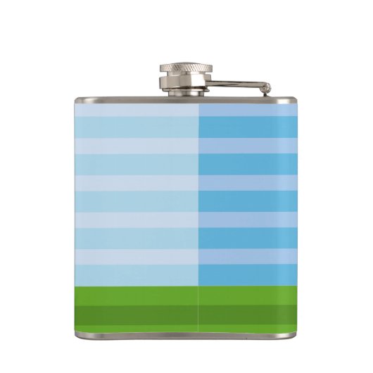 Golfer Silhouette "Add Jouw naam" Heupfles (Achterkant)