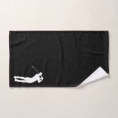 Golfer Silhouette Black Bad Handdoek (Handdoek)