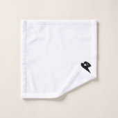 Golfer Silhouette Black White Bad Handdoek (Wasdoekje)