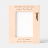 Golfer Silhouette Hole in één prijs Gegraveerde Lijstjes (Voorkant)