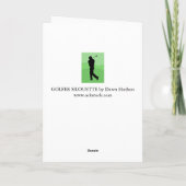 Golfer Silhouette Kaart (Achterkant)