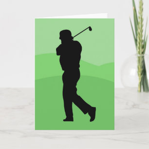 Golfer Silhouette Kaart