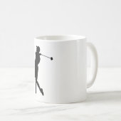 Golfer Silhouette Koffiemok (Voorkant rechts)