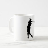 Golfer Silhouette Koffiemok (Voorkant links)