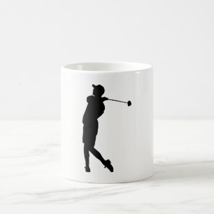 Golfer Silhouette Koffiemok
