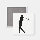 Golfer Silhouette Magneet (Voorkant / Achterkant)