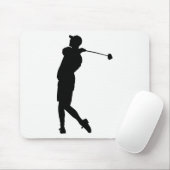 Golfer Silhouette Muismat (Met muis)