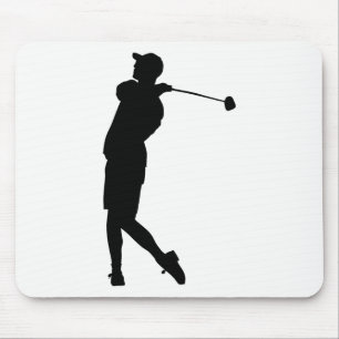 Golfer Silhouette Muismat