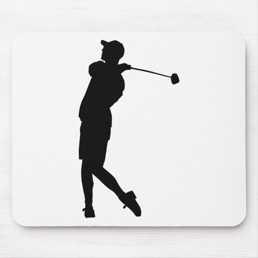 Golfer Silhouette Muismat (Voorkant)