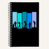Golfer Silhouette Notitieboek (Voorkant)