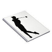 Golfer Silhouette Notitieboek (Rechterzijde)