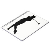 Golfer Silhouette Notitieboek (Linkerzijde)
