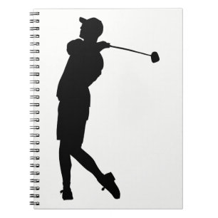 Golfer Silhouette Notitieboek