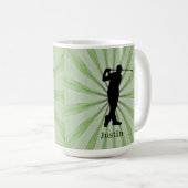 Golfer Silhouette Personalize Koffiemok (Voorkant rechts)
