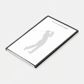 Golfer Silhouette Personalized Post-it® Notes (Schuin)