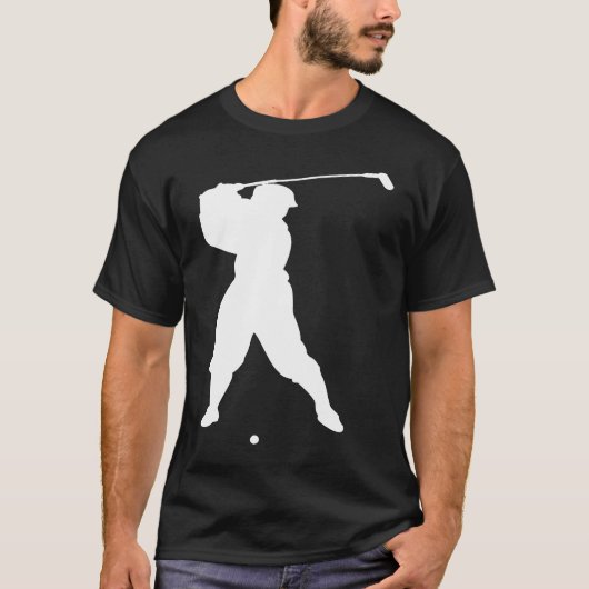 Golfer Silhouette T-shirt (Voorkant)