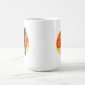 Golfer Silhouette Zonsondergang Koffiemok (Center)