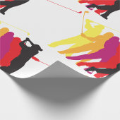 Golfer Silhouetten Cadeaupapier