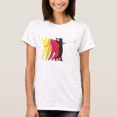Golfer Silhouetten T-shirt (Voorkant)