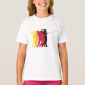 Golfer Silhouetten T-shirt (Voorkant)