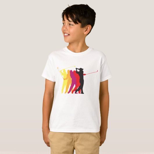 Golfer Silhouetten T-shirt (Voorkant volledig)