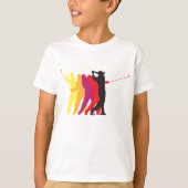 Golfer Silhouetten T-shirt (Voorkant)