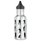 Golfer Silhouettes Pattern Monogram Waterfles (Links)