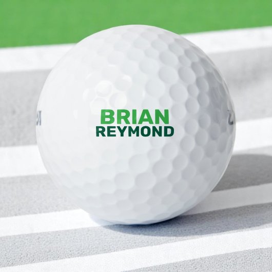 Golfer Simple Green Bold Naam Golfballen