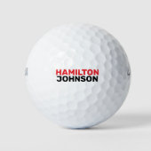 Golfer Simple Red Bold Naam Golfballen (Voorkant)
