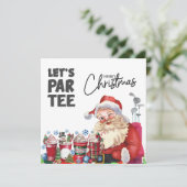 Golfer Sinterklaas met Golftas Let par T-shirt (Staand voorkant)