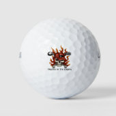 Golfer Skull en Crossbones Golf Balls Golfballen (Voorkant)