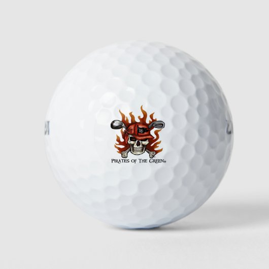 Golfer Skull en Crossbones Golf Balls Golfballen (Voorkant)