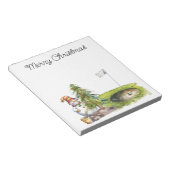 Golfer Snowman op de golfbaan Notitieblok (Schuin)