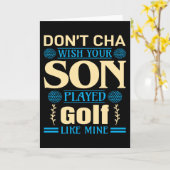 Golfer Son-Gezegde Kaart (Gele Bloem)