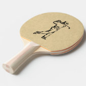 Golfer Sport Design Leather Kijk uit Tafeltennisbatje (Voorkant Gekanteld)
