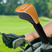 Golfer Sports Pro Modern Player Monogrammed Oranje Golfheadcover