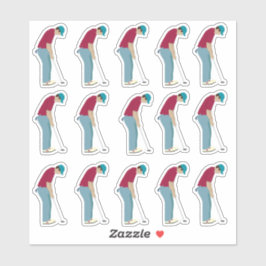 Golfer Sticker