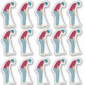 Golfer Sticker (Voorkant)