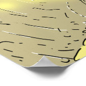 Golfer Stuck in een Bunker. Funny Golf Poster (Hoek)