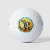 Golfer Sun Man Golfballen (Voorkant)