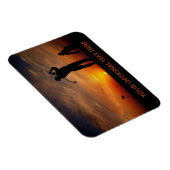 Golfer Sunset aangepaste tekstmagneet Magneet (Rechterzijde)