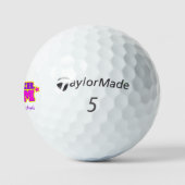 Golfer super mam paarse aangepaste cadeau golfballen (Logo)